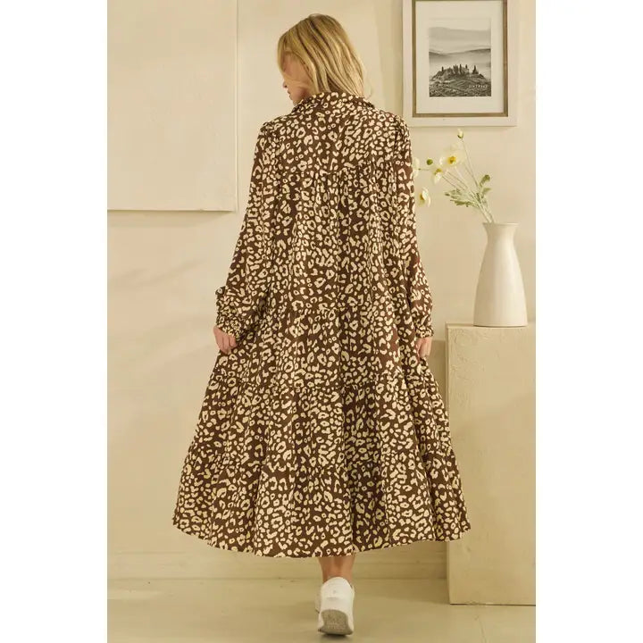 Leopard Tiered Maxi Dress