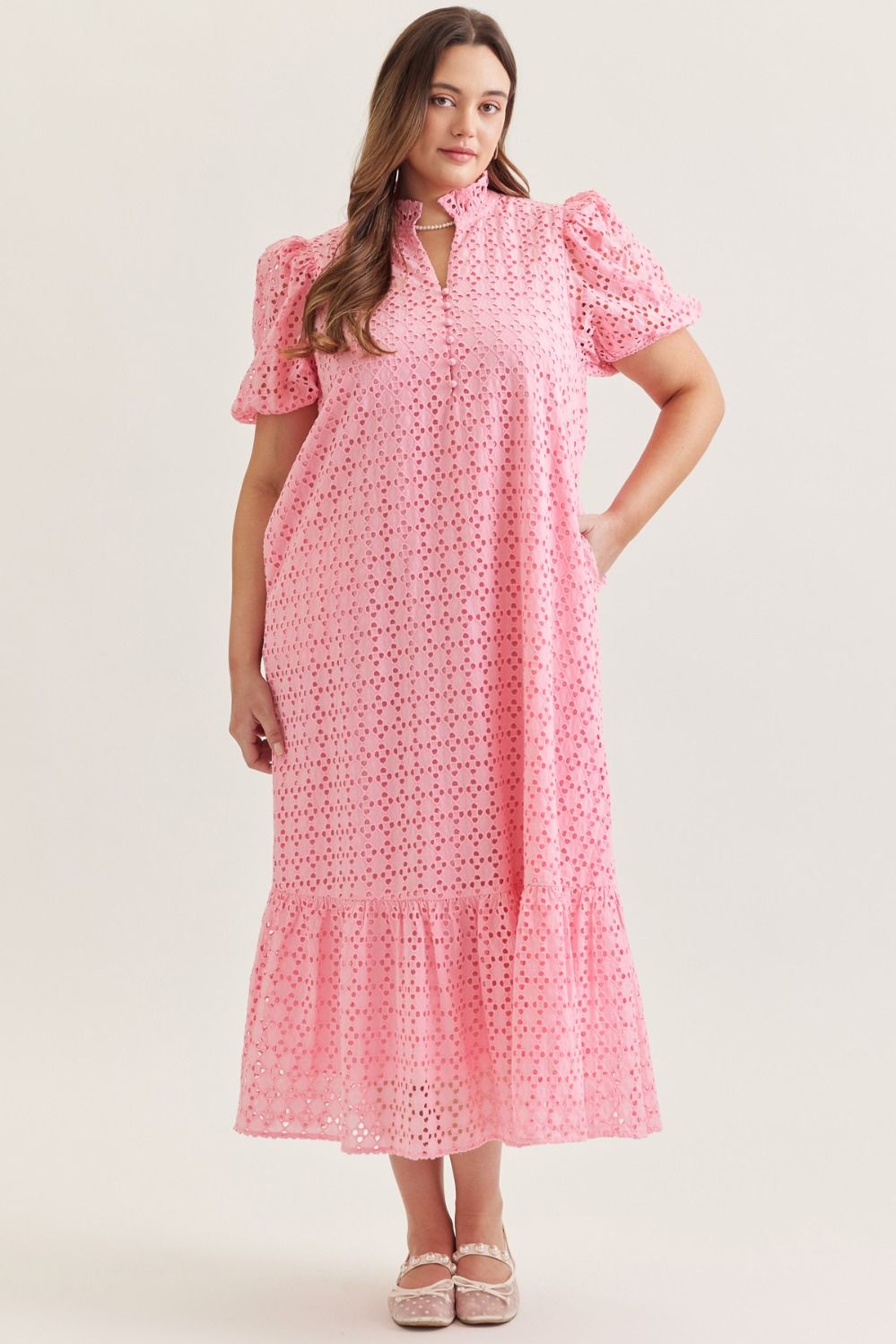 Curvy Eyelet Dress
