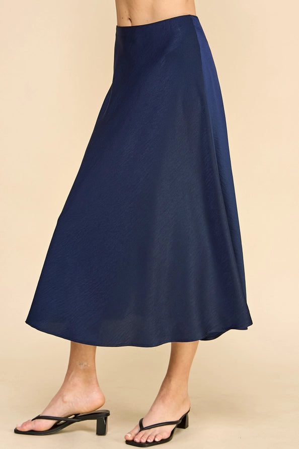 Silk Luxe Midi Skirt