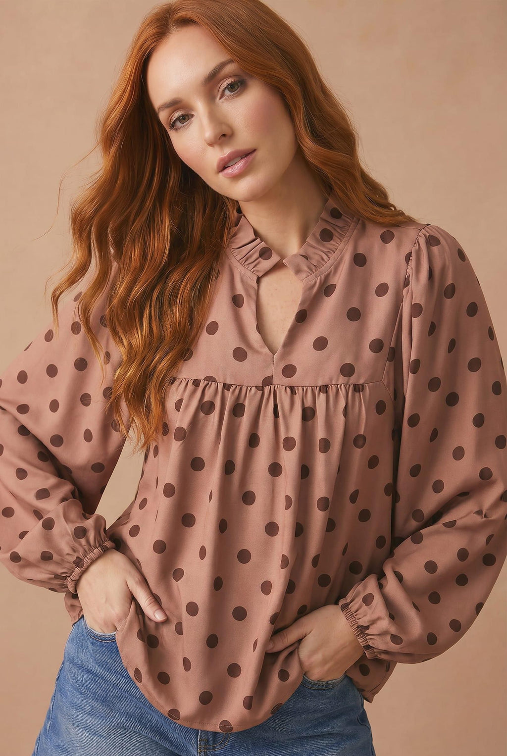 Curvy Little Polka Dot Top