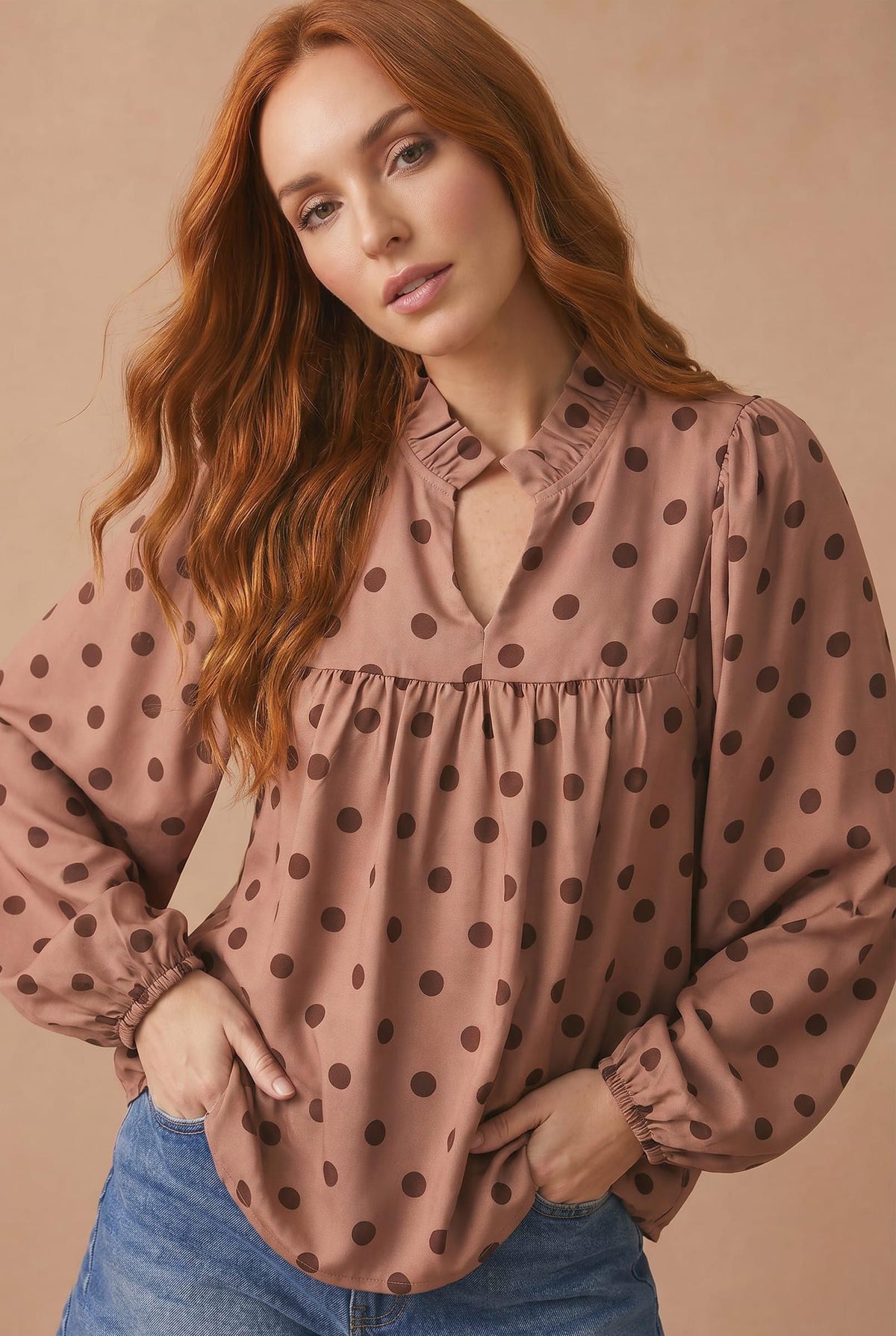 Curvy Little Polka Dot Top