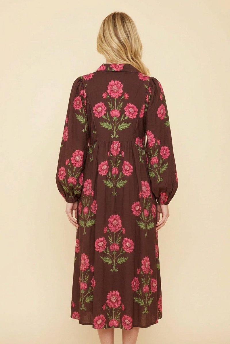 Blackberry Bloom Midi Dress