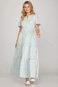 Gingham Tiered Dress