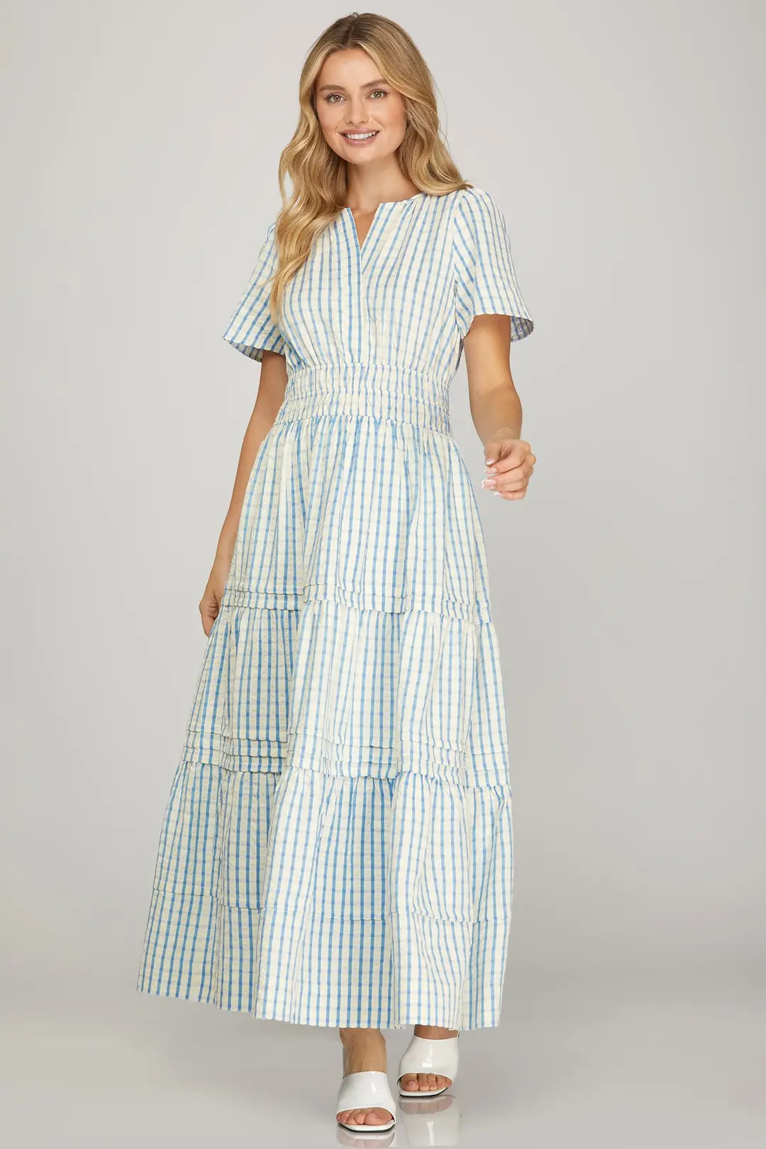 Gingham Tiered Dress