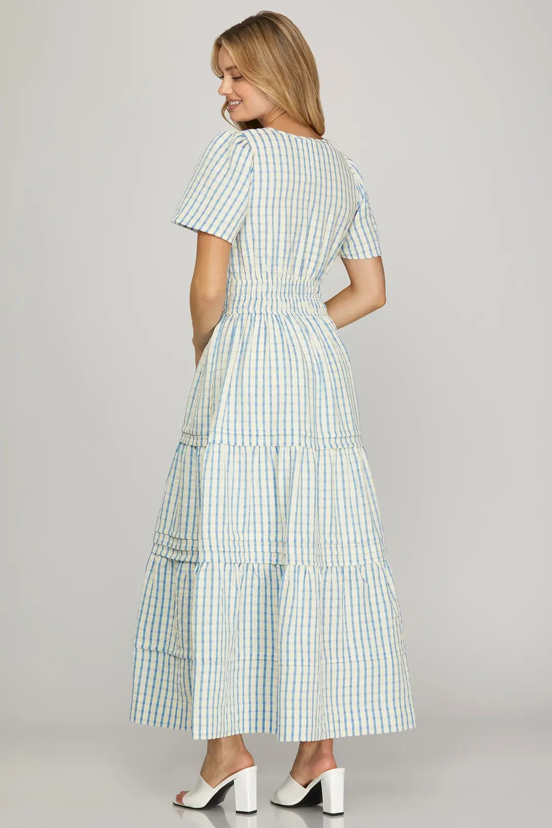 Gingham Tiered Dress