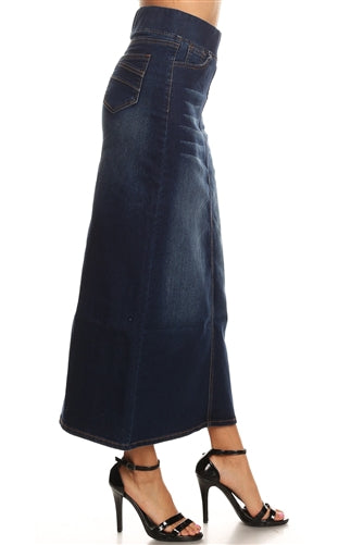 The Maxine Long Denim Skirt