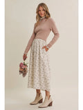 Pressed Petals Midi Dress