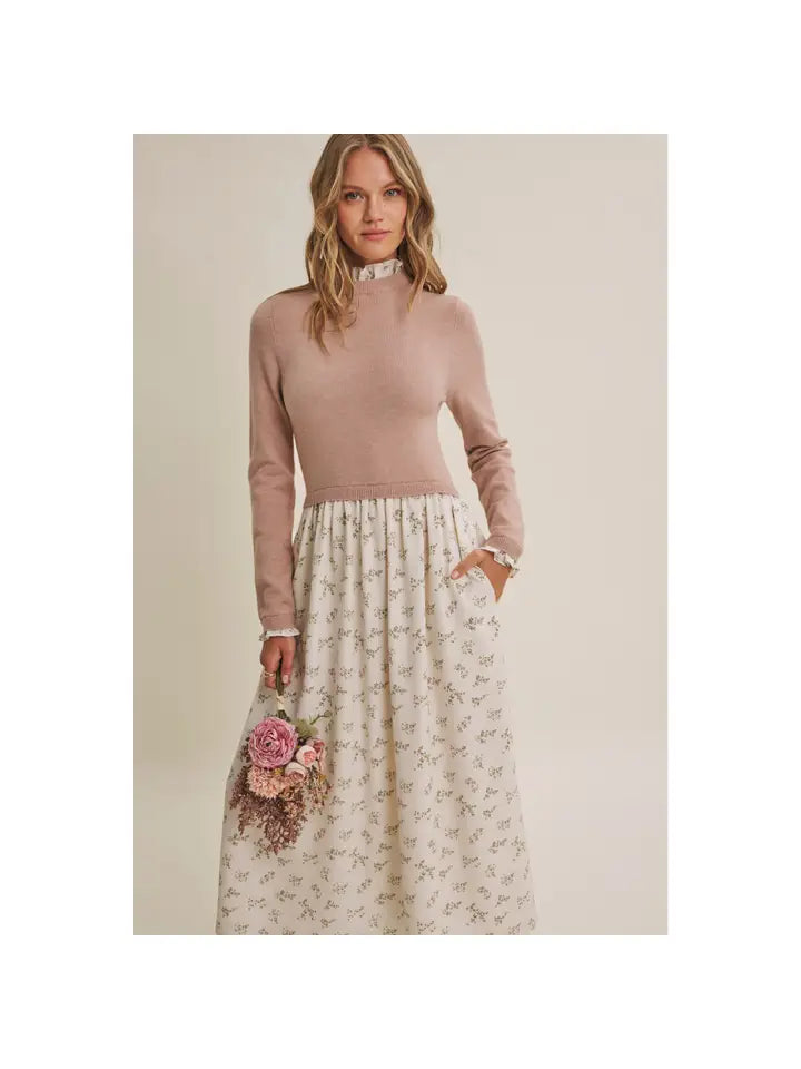 Pressed Petals Midi Dress