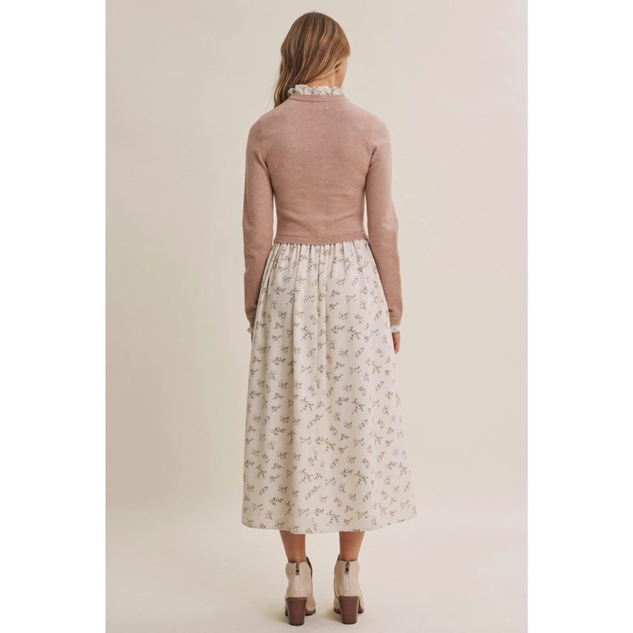 Pressed Petals Midi Dress