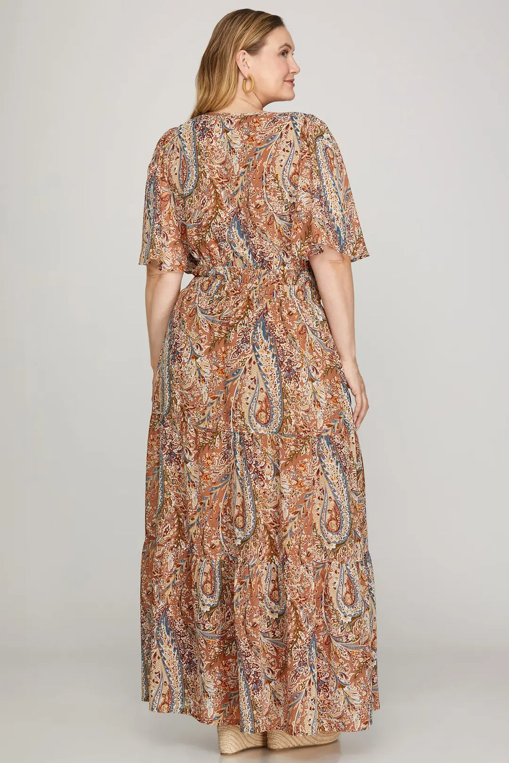 Curvy Dusk & Thistle Paisley Dress