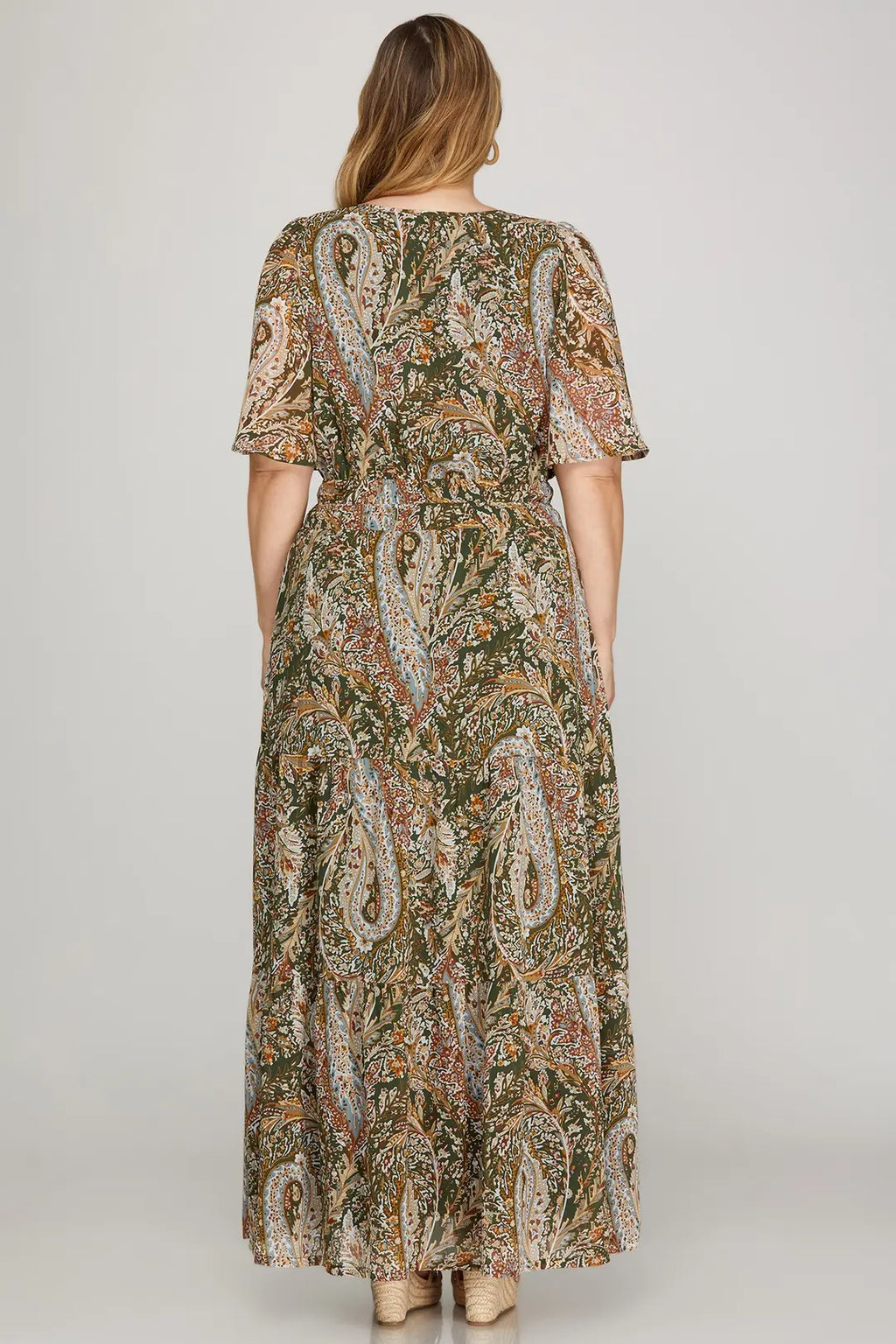 Curvy Dusk & Thistle Paisley Dress