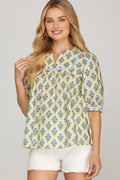 Curvy Poppy Field Top