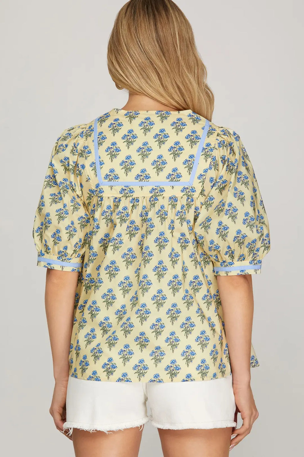 Curvy Poppy Field Top