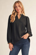 Scalloped Trim Blouse