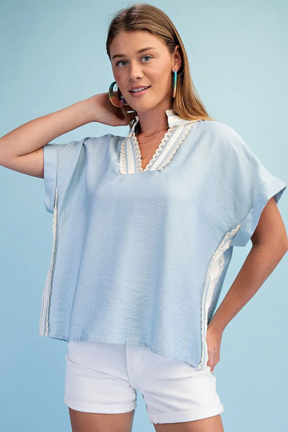 Curvy Sunlit Lace Top