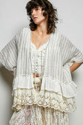 Lace Ruffle Kimono Jacket